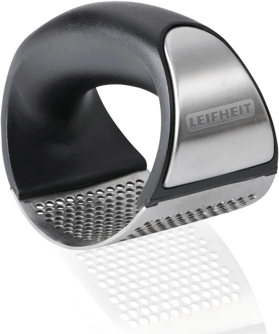 Garlic-King Proline Garlic Press Rocker, Black/Silver - Time Saving