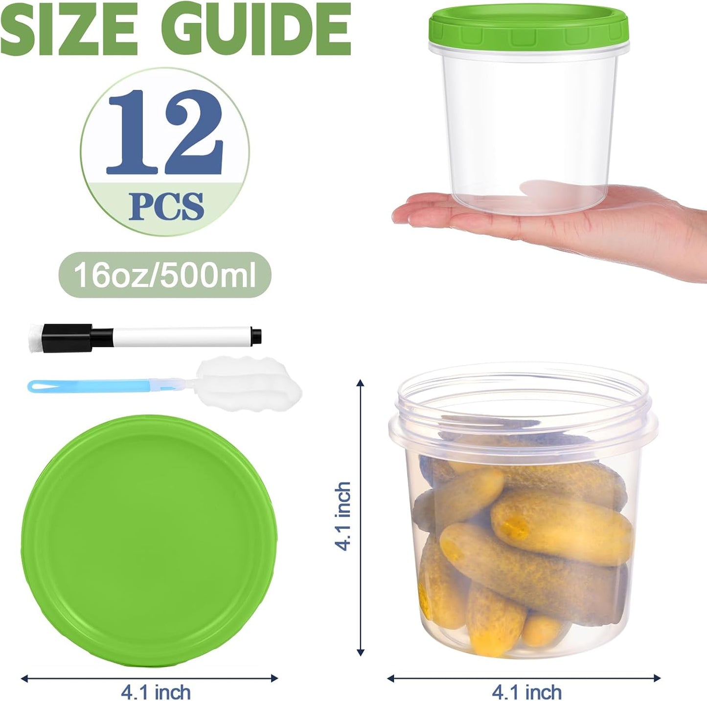 10 oz Plastic Containers with Lids, 12 Pack Stackable Small Freezer Container, Reusable Clear Food Storage Meal Prep Containers for Snack Fruit, Microwave & Dishwasher Safe
