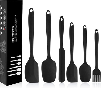 Silicone Spatulas Set, Rubber Spoon Spatula Heat Resistant Spoonula One Piece Design Seamless Spatula Non-Stick Scrapers Baking Mixing Tool (Dark Blue)