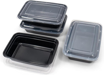 10-Piece Meal Prep Containers with Lids, Single Compartment, BPA-Free, Leak-Resistant, Microwave and Dishwasher Safe, Made for Family Meals and Easy Serving