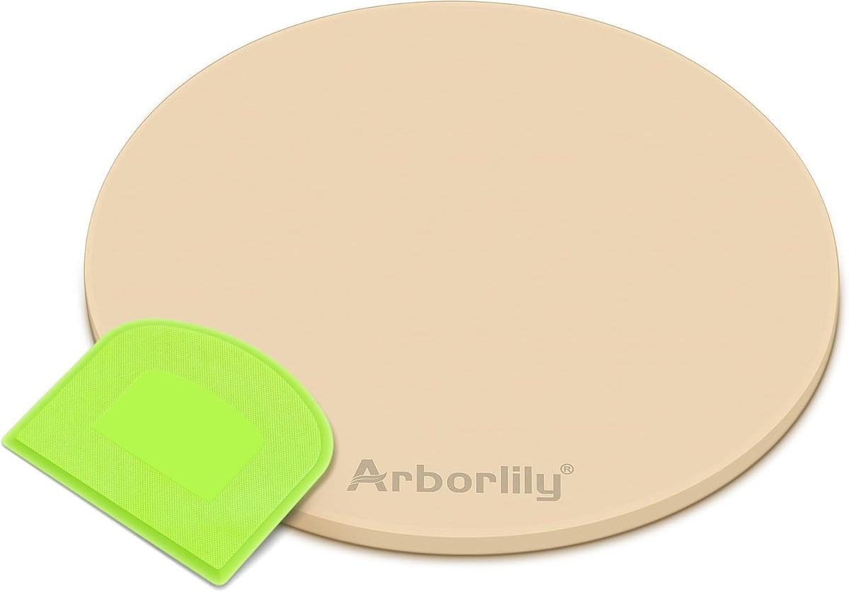 Cordierite Pizza Stone for Oven & Grill, 15 x 12 Inch Rectangular