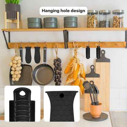 Silicone Hot Handle Holder, Heat Resistant Potholder Cookware Handle Cast Iron Skillets Handles Grip Covers for Cast Iron Skillet