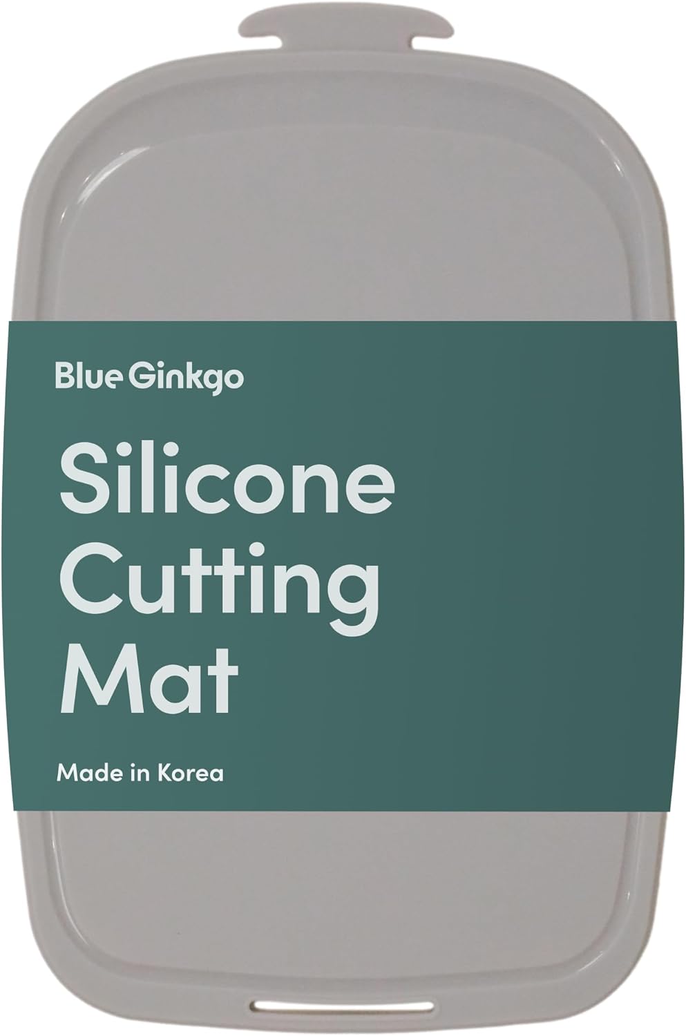 Blue Ginkgo Silicone Cutting Boards – Set of 3 (Small, Medium, Large) – Double-Sided, Thick, Flexible, Non-Slip, BPA Free – Juice Grooves, Dishwasher Safe (Made in Korea, Grey)