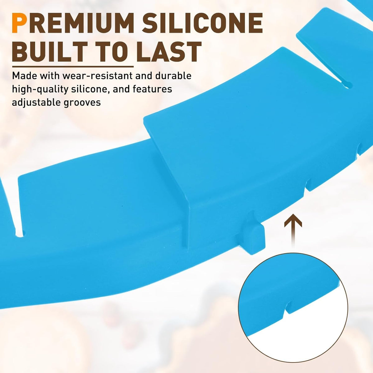 METALLIXITY Adjustable Silicone Pie Crust Shields Blue