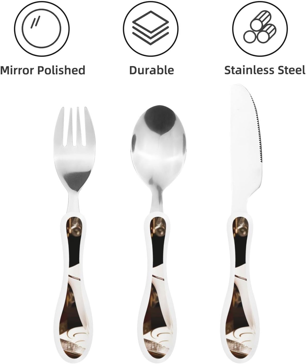 3-Piece Kids Silverware Set With Storage Case, Stainless Steel Reusable Children Safe Knife Spoon Fork Set Cartoon Cute Penguin Children Flatware Set For Kids Lunch Box