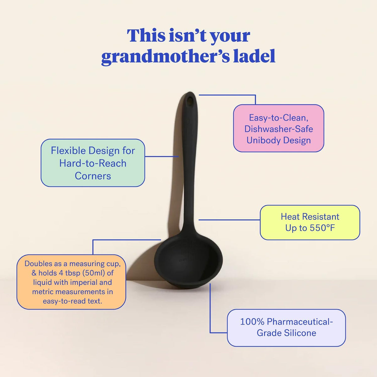 GIR Premium Silicone Ladle Serving Spoon – Ultimate, Slate
