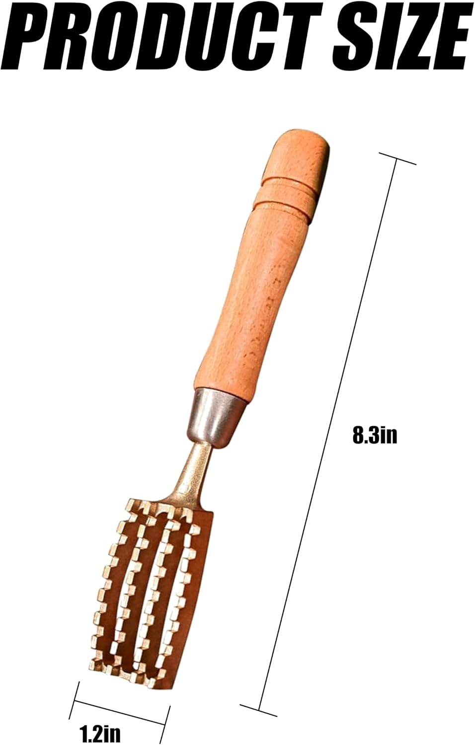 8.3x1.2in Brass Fish Scaler for kitchen