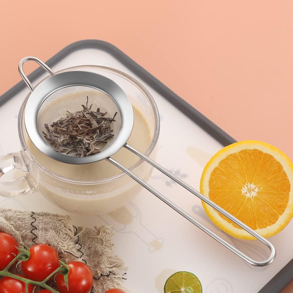 Fine Mesh Strainer with Handle Tea Sifter Stainless Steel Sieve