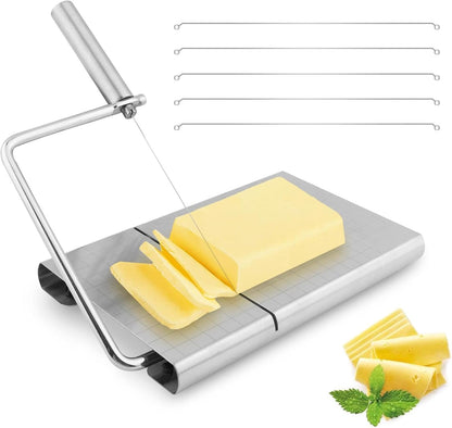 Cheese Slicer Graduated Board + 6 Extra Replaceable Wires