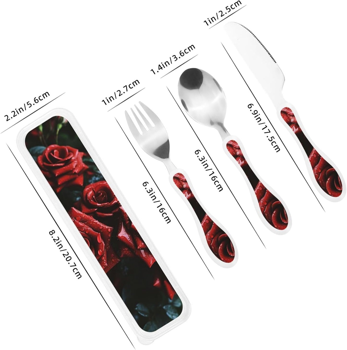 3-Piece Kids Silverware Set With Storage Case, Stainless Steel Reusable Children Safe Knife Spoon Fork Set Samurai Children Flatware Set For Kids Lunch Box