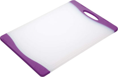 Colourworks Polyethylene Reversible Cutting Board, Non Stick Non Slip Food Chopping Mat, 36.5 x 25 cm – White/Green