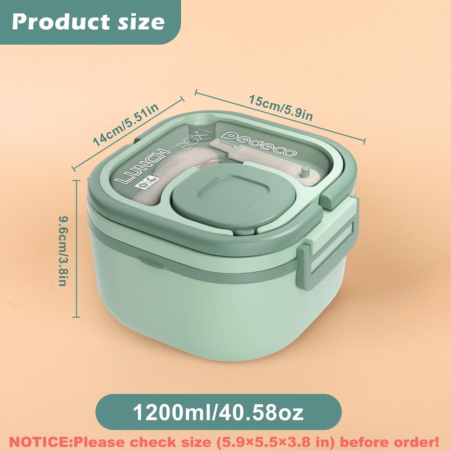 PEDECO Stackable Stainless Steel Bento Box with Insulated bag,Adult & Kids Luch Box,Leak-Proof,1-Tier Bento box,Lunch Box With Portable Sauce Pod and Cutlery-for Teens/Toddler,Dishwasher Safe,Blue