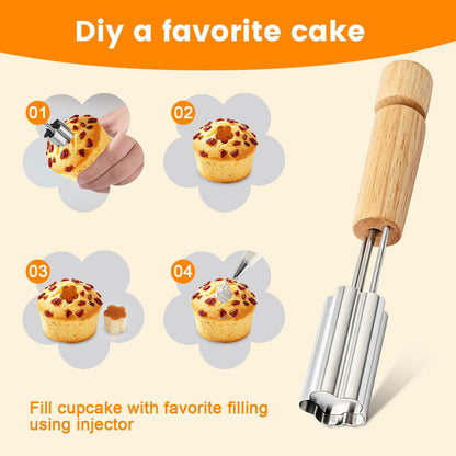 Vegetable Cutters Shapes, Mini Pie Cookie Biscuit Mold, Cupcake Corer Tool
