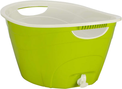 CreativeWare, Aqua Double Walled Party Tub With Drain Plug 4.375 Gl, Red