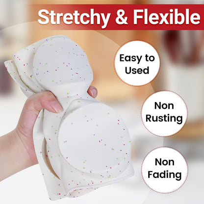 CAKETIME Muffin Top Pan, Silicone Egg Molds for Breakfast Sandwiches 3 Inch Round Baking Pan for Oven English Muffins, Whoopie Pies, Corn Bread, Egg bites, Tarts 3 Pack Confetti