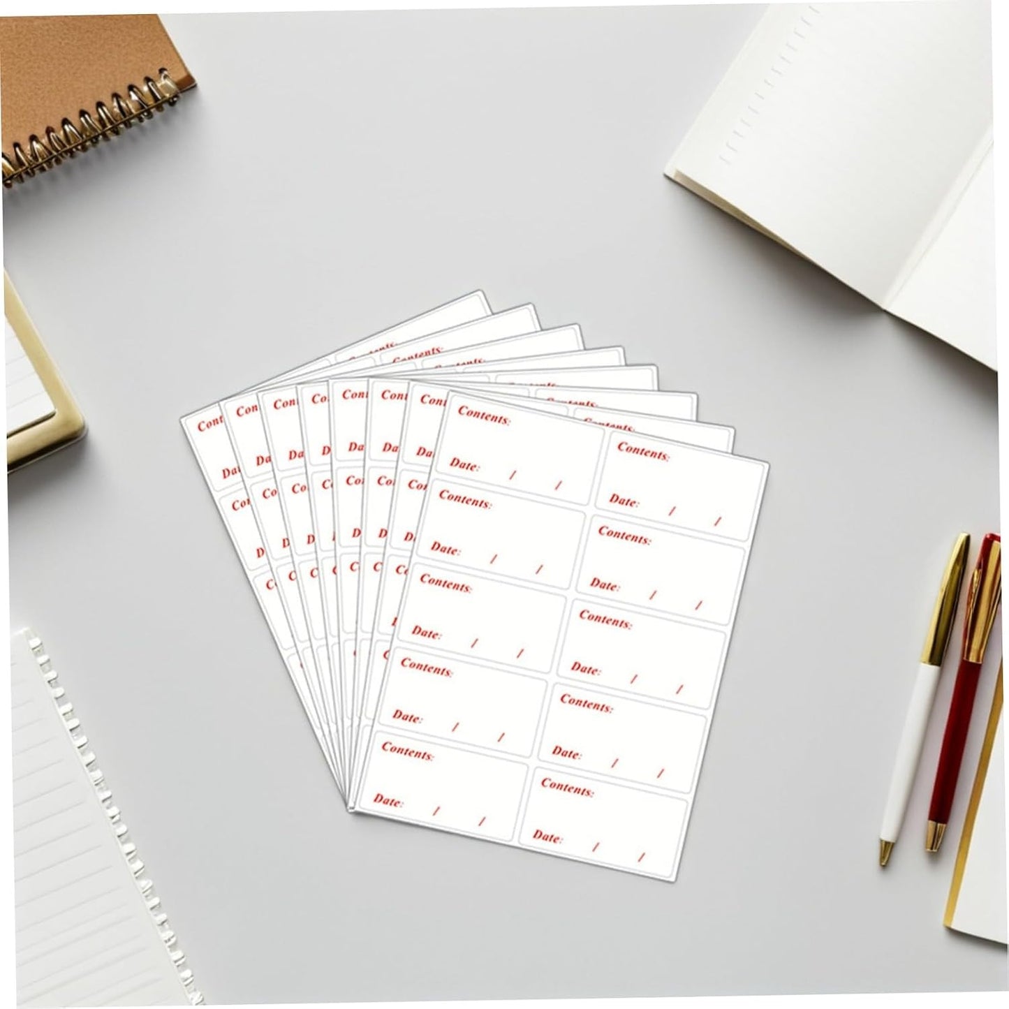 Waterproof Food Label Stickers 400pcs PVC Removable Food Date Labels for Kitchen and Refrigerator Storage Black and Red for Home and Restaurant Use
