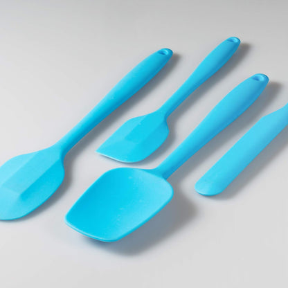 4 Piece Silicone Spatula Set, Flexible Heat Resistant Non-scratch Baking Cooking Rubber Spatulas with Stainless Steel Core, Black