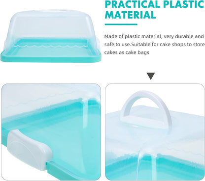 Transparent Cake Carrier with Handle Plastic Cake Box with Lid for Transport for Birthdays and Bakeries Convenient Food Storage
