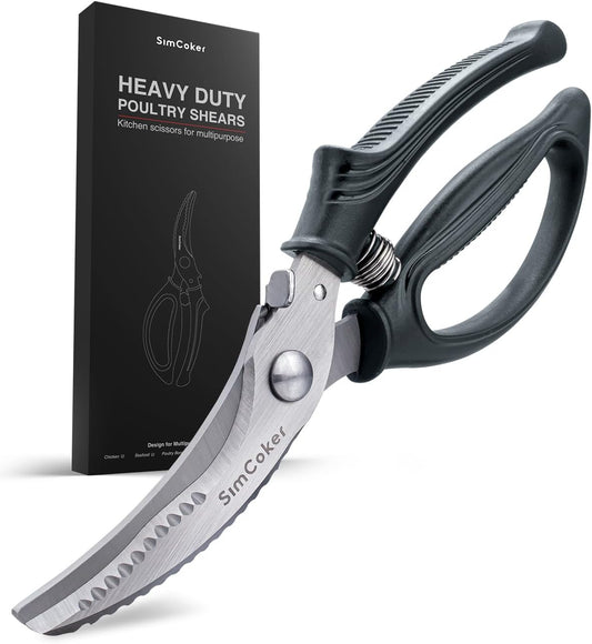 Kitchen Scissors, Forged Stainless Steel Heavy Duty Kitchen Shears, Dishwasher Safe Cooking Scissors for Meat, Poultry & Vegetables