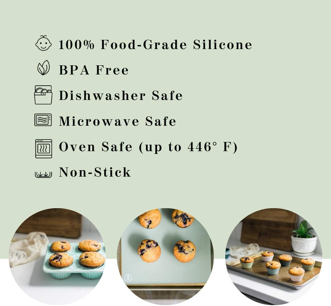 The Silicone Kitchen Reusable Silicone Bento Baking Cup, Non-Toxic, BPA Free, Dishwasher Safe Bento Box Accessories Lunch Box Dividers, Square and Rectangle, 24 Pack, Matte Black
