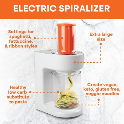 MasterChef Electric Spiralizer- 3in1 Vegetable Noodle, Homemade Pasta Maker