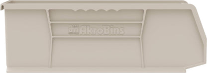 Akro-Mils 30234 AkroBins Plastic Storage Bins, Space-Saving Stackable Bins for Garage, Pantry, Craft Organization, 15" x 5" x 5", Clear, 12-Pack