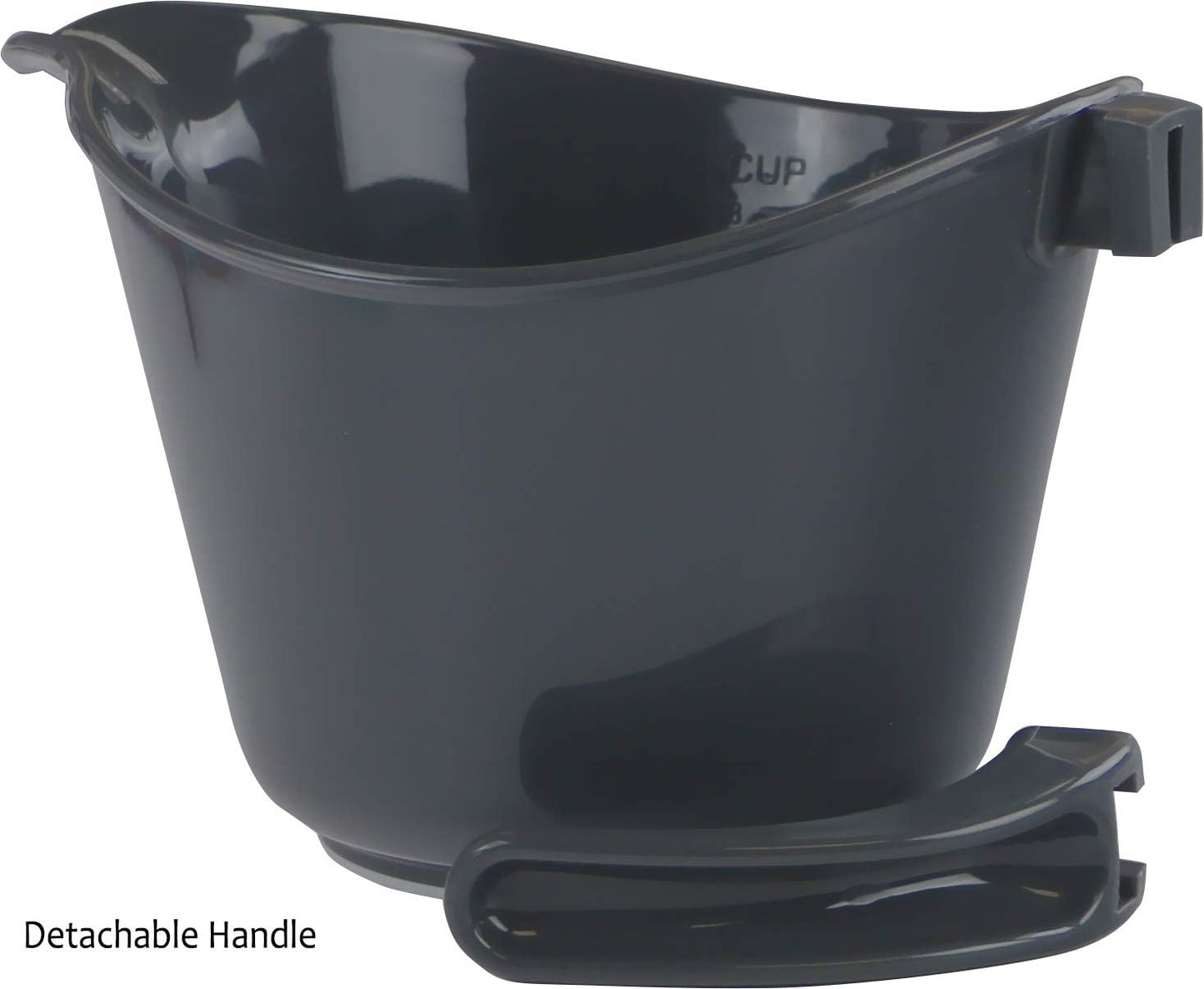 Batter Bowl With Pour Spout, Non-Slip Base,Space Saving Detachable Handle with Lid, 2 QT Heavy Duty BPA-Free Microwave & Dishwasher Safe (Fresh Lemons)