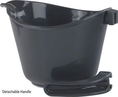 Batter Bowl With Pour Spout, Non-Slip Base,Space Saving Detachable Handle with Lid, 2 QT Heavy Duty BPA-Free Microwave & Dishwasher Safe (Fresh Lemons)