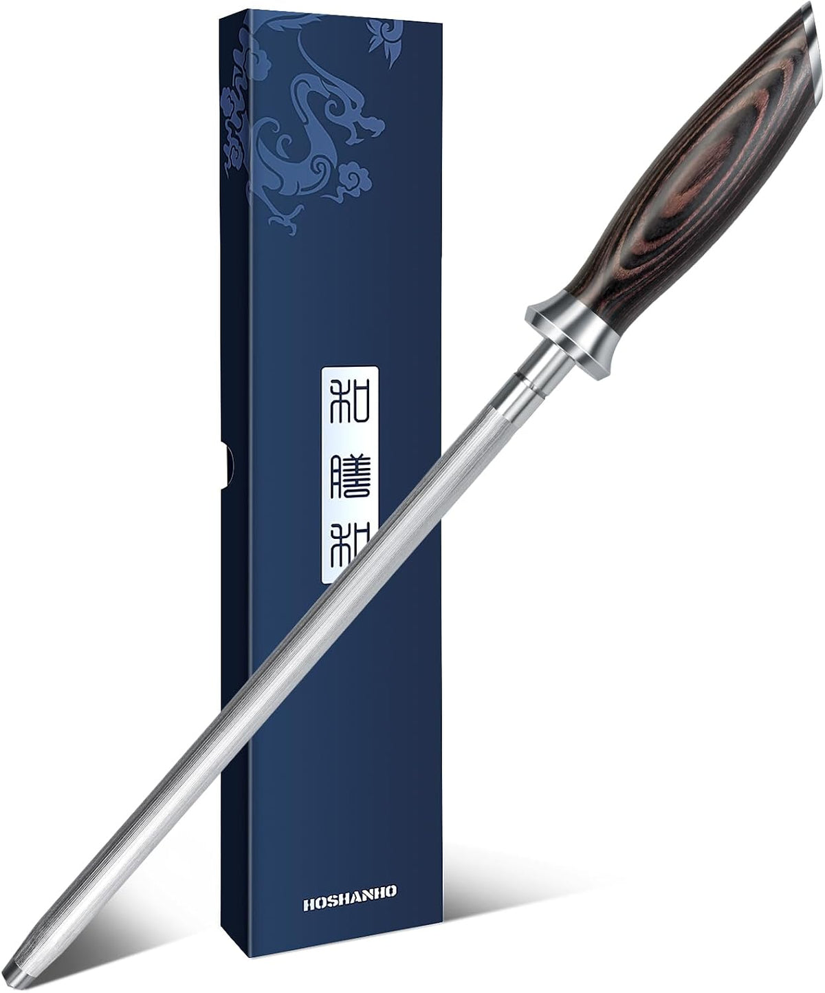 HOSHANHO Honing Rod, 12 Inch Professional Kitchen Knife Sharpener Rod