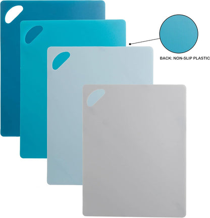 4 Pack Nonslip Flexible Cutting Mats, 14.1" x 10.8", 50% Recycled PP, Multicolor