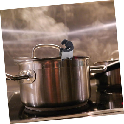2Pcs Pot Clip Spoon Holder Grip Stainless Steel