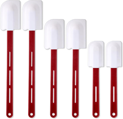 Norme 8 Pcs High Temp Silicone Spatulas Heat Resistant Rubber Spatula Commercial Silicone Scraper with Handle for Kitchen Cook Baking Mixing Utensil, Dishwasher Safe (10 Inch,14 Inch)