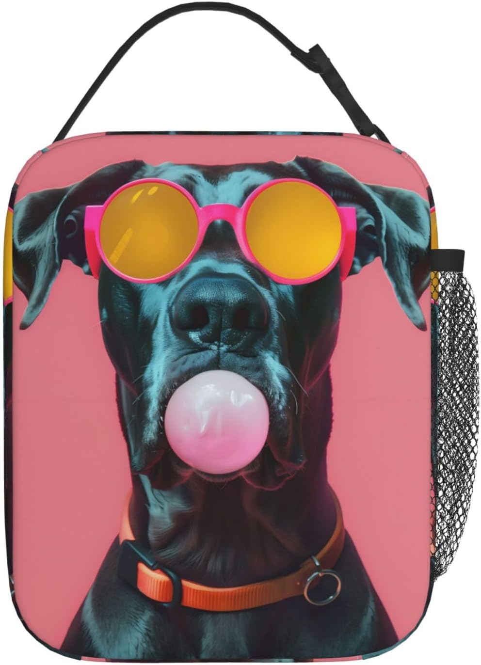Reusable Sea Otter and Water Lily Lunch Box for Kids Girls Boys Women Adult, Insulated Cute Lunch Bag,Polyester Cooler Handbags Case for School Picnic Work Travel Outdoor Beach or Hiking