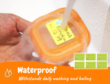 Baby Food Labels, Removable Write-On Daycare Date Labels for OXO Tot Baby Food Storage Containers, Trays, Jars, Freezer & Dishwasher Friendly, for Infants & Babies