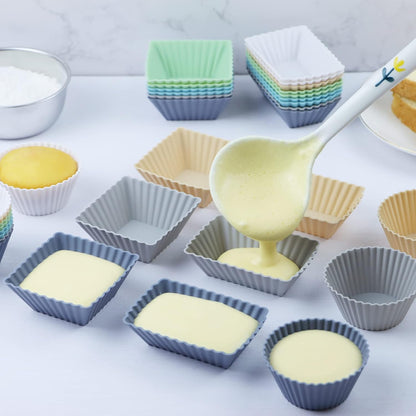 60PCS Silicone Lunch Box Dividers, Heavy-Duty Silicone Cupcake Liners for Muffin Cups, Reusable Kids' Lunch/Bento Box Accessories Set with Animal Forks, Food-Grade, BPA Free(20 Liners + 40 Picks)