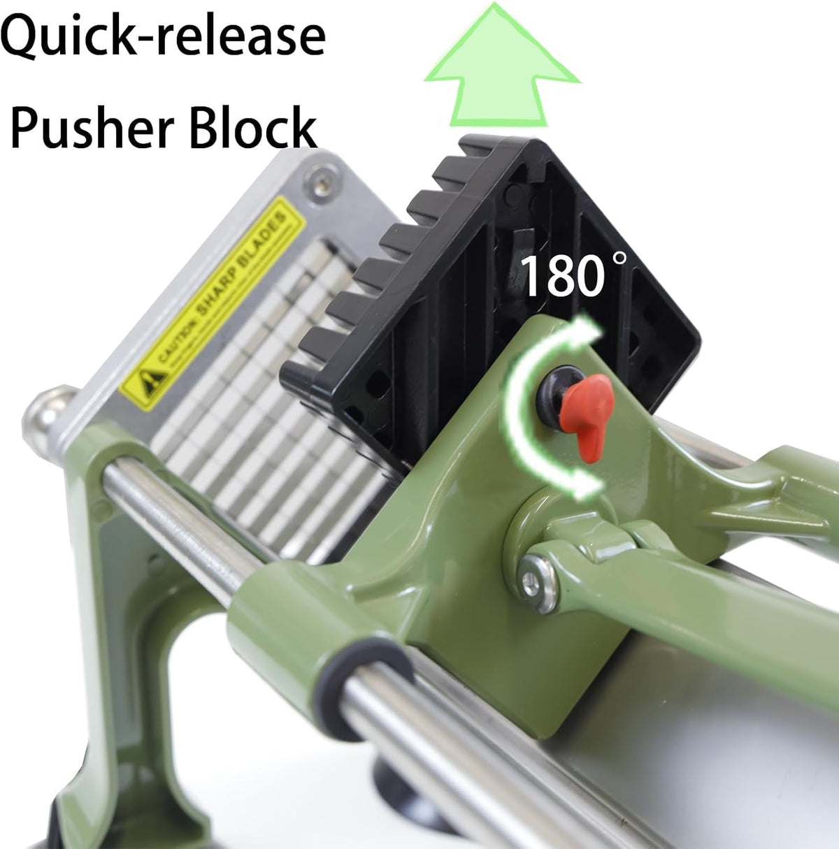 Commercial French Fry Cutter, Heavy Duty Potato Slicer with 3/8 and 1/4Inch Blade, Stainless Steel Potato ChopperFrench Fries Cutter with Suction Feet