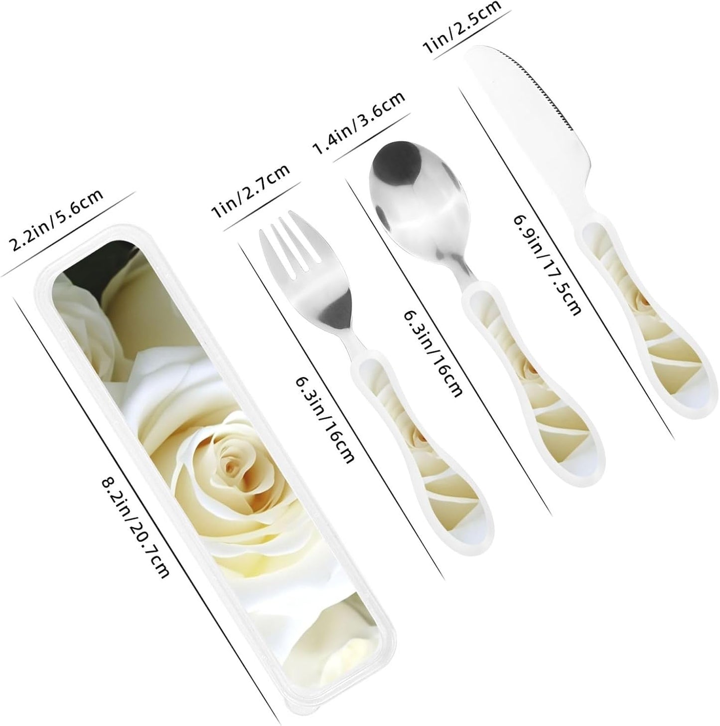 3-Piece Kids Silverware Set With Storage Case, Stainless Steel Reusable Children Safe Knife Spoon Fork Set Ocean Sea Animal Shark Children Flatware Set For Kids Lunch Box