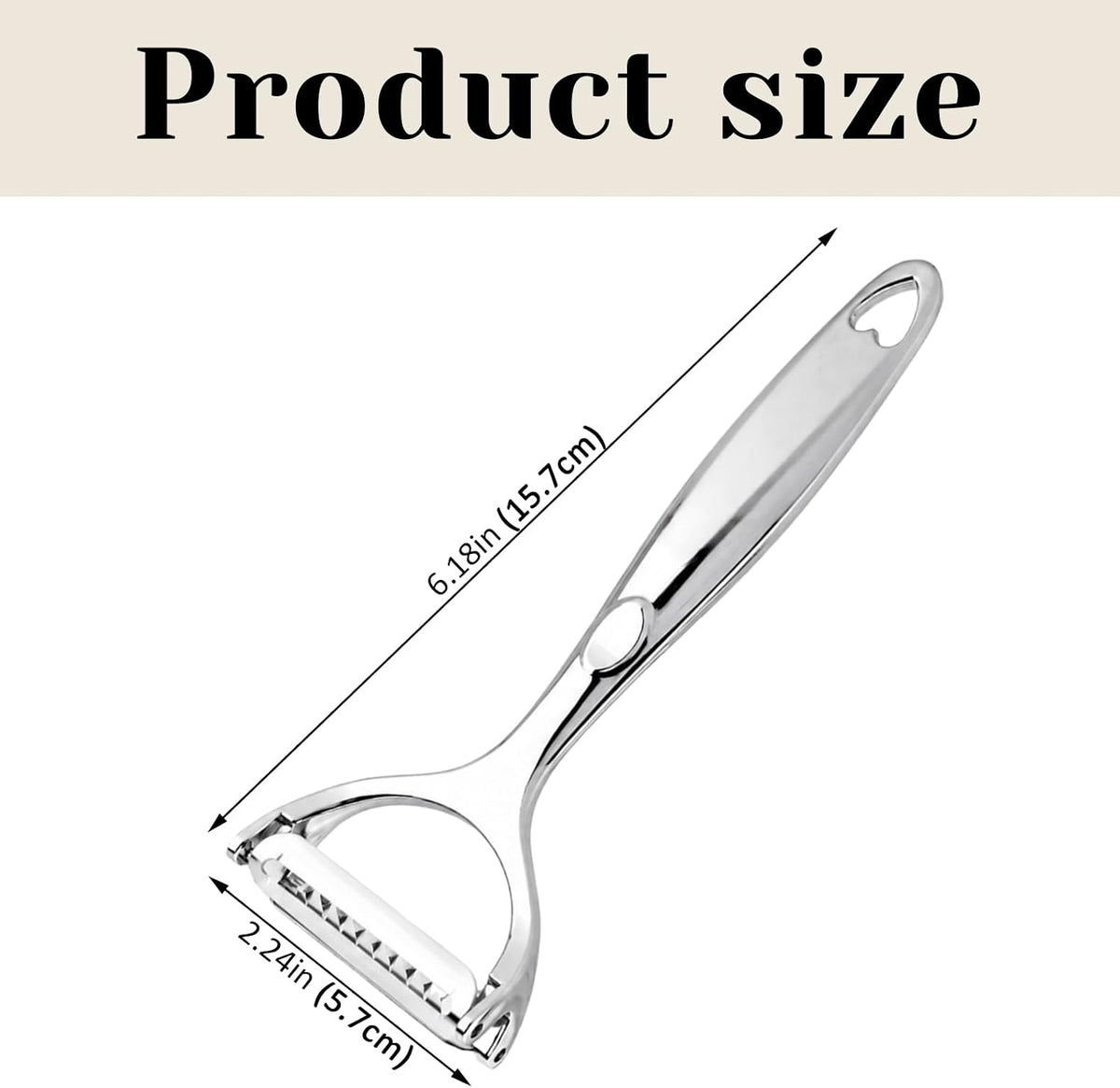 2-in-1 Julienne Peeler Vegetable Peeler for Kitchen, Peeling and Shredding, Vegetable Peeler Julienne Slicer for potato, cabbage, carrot, cucumber,fruit