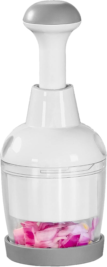 Food Chopper with Container, 360-Degree Blades, Dishwasher Safe, White