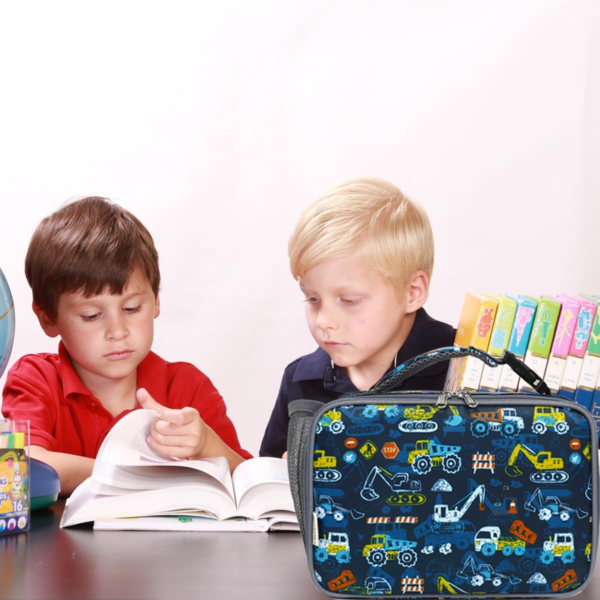 GYEUKHAM Insulated Lunch Box for School, Thermal Reusable Durable Freezable Lunch Bags for Kids Boys Girls Men Women - Small Soft Cooler Portable Lunch Tote Kit for Work Picnic Travel,Black