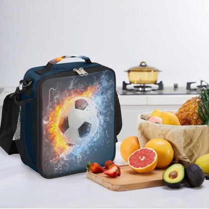 cfpolar Skull Skateboard Lunch Box for Boys Girls, Insulated Lunch Bags for Kids Reusable Mini Cooler Lunch Tote Lunchbox Thermal Meal Tote Kit with Shoulder Strap for Work School Picnic