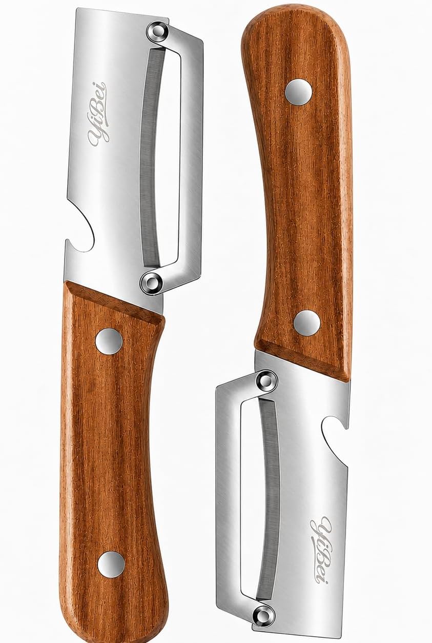 2 pcs vegetable peeler with Wooden Handle.