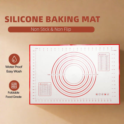 Extra Large 31.5'' x 24" Silicone Baking Mat for Rolling Dough & Pastry – Non-Stick, Heat-Resistant Kitchen Counter Protector – Dishwasher Safe, Easy Clean (XXL-31.5'' X 24'')