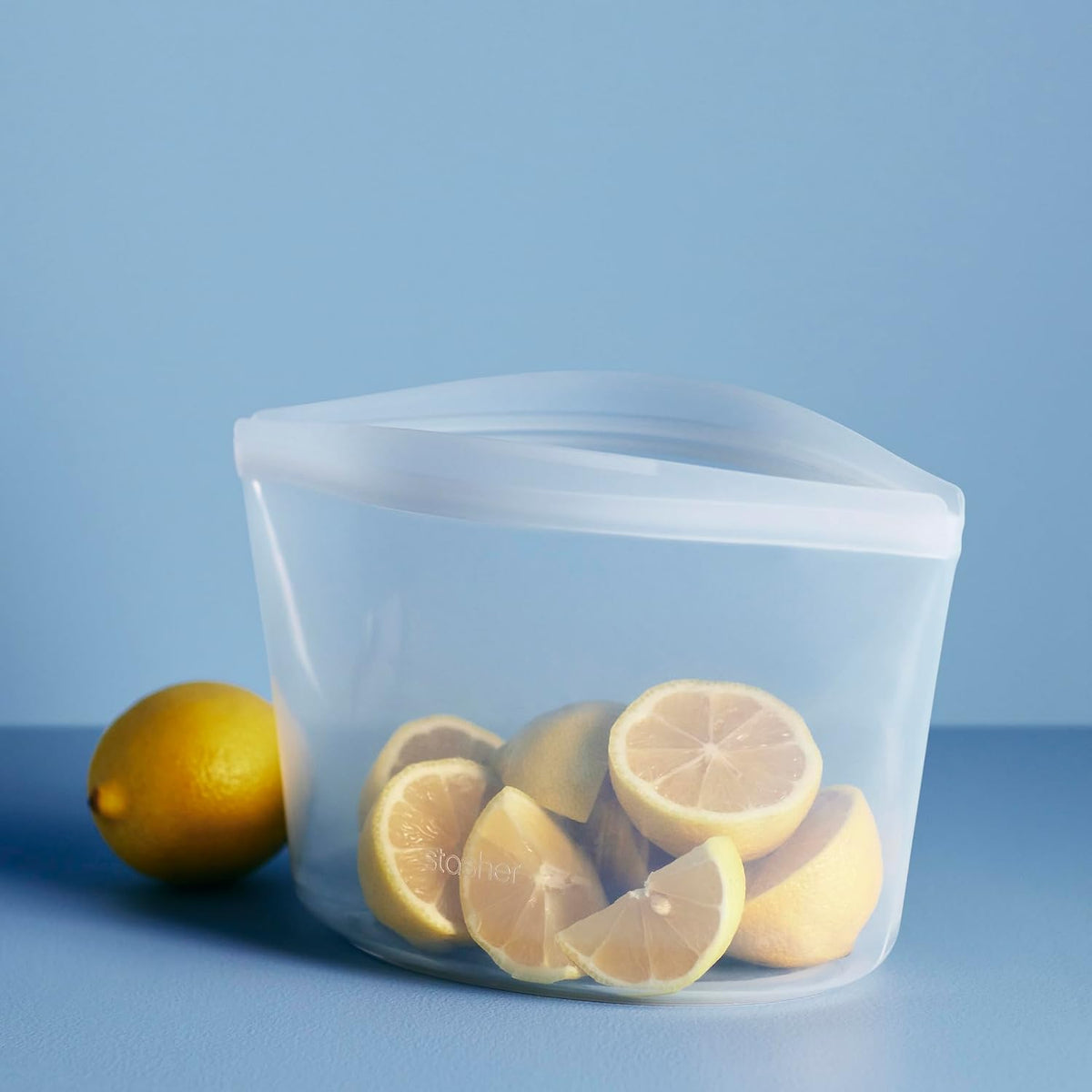 Stasher Premium Reusable Silicone Food Storage Bags, 2-Pack, Clear