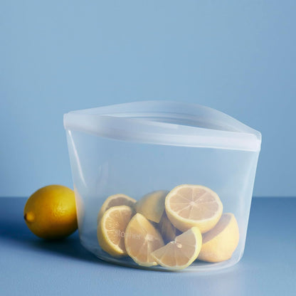 Stasher Premium Reusable Silicone Food Storage Bags, 2-Pack, Clear