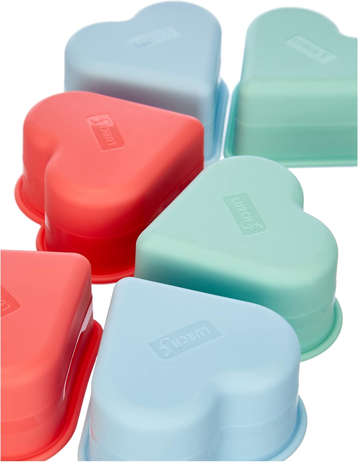 LURCH Germany Flexiform Silicone Muffin Cupcake Cases - Set of 12 - Pink/Green/Blue