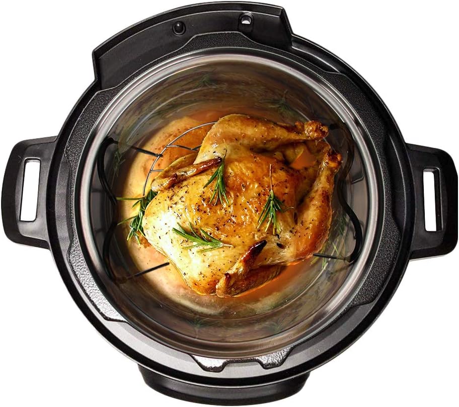 Steamer Rack Trivet with Handles Compatible with Instant Pot Accessories 3 Qt 5 Quart, Pressure Cooker Trivet Wire Steam Rack, Great for Lifting Out Whatever Delicious Meats & Veggies You Cook