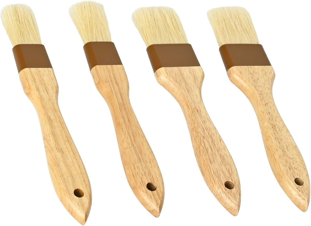 Pastry Brush, Natural Bristle Basting Brush for Cooking and Baking, Premium BBQ Brushes for Butter, Oil, Egg, Sauce, Turkey, Marinade and Kitchen Food by SFIUYLB