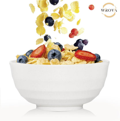 Wheat Straw Bowl Sets,8 PCS Unbreakable Cereal Bowl 26 OZ,Microwave and Dishwasher Safe Bowls,Bowl Sets for Camping and Picnic BPA Free Colorful Salad Bowls for Serving Soup,Oatmeal and Fruit Etc…