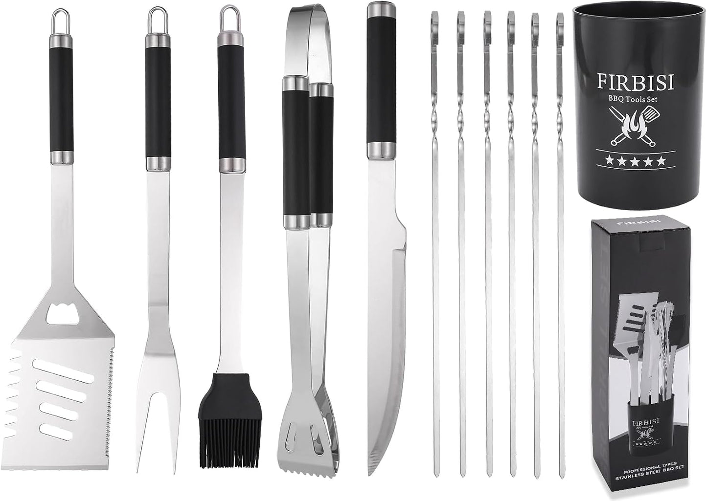 BBQ Grilling Tools Set,Stainless Steel Grilling Accessories Kit for Men Gift,13pc BBQ Grill Utensils Gift Kit with Portable Carry Bag BBQ Tools Grill Tools Set for Backyard Outdoor Grill Cooking